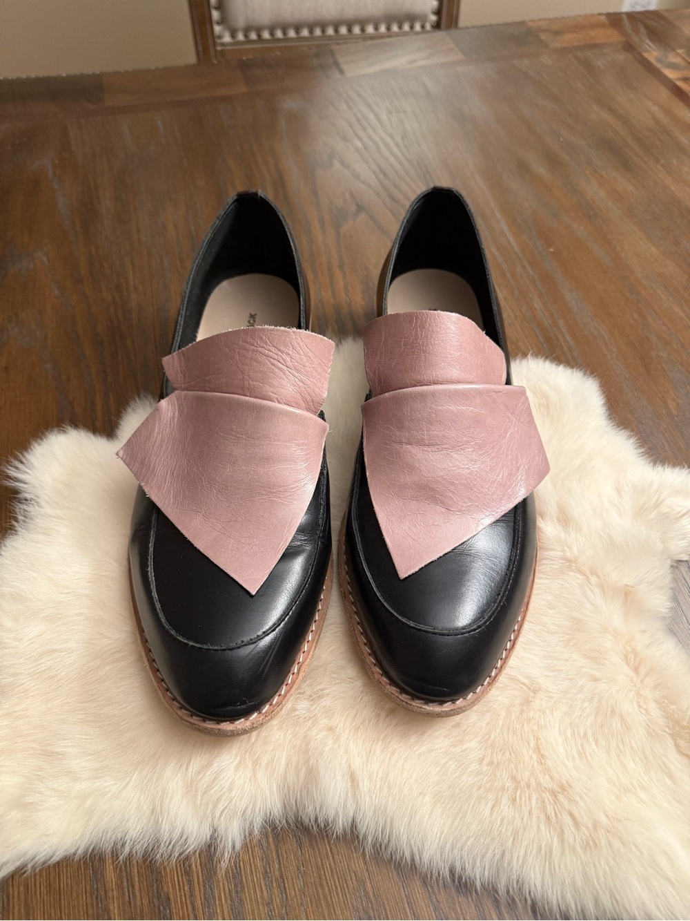 All Black brand "Flatbow Cowman" loafers size 10